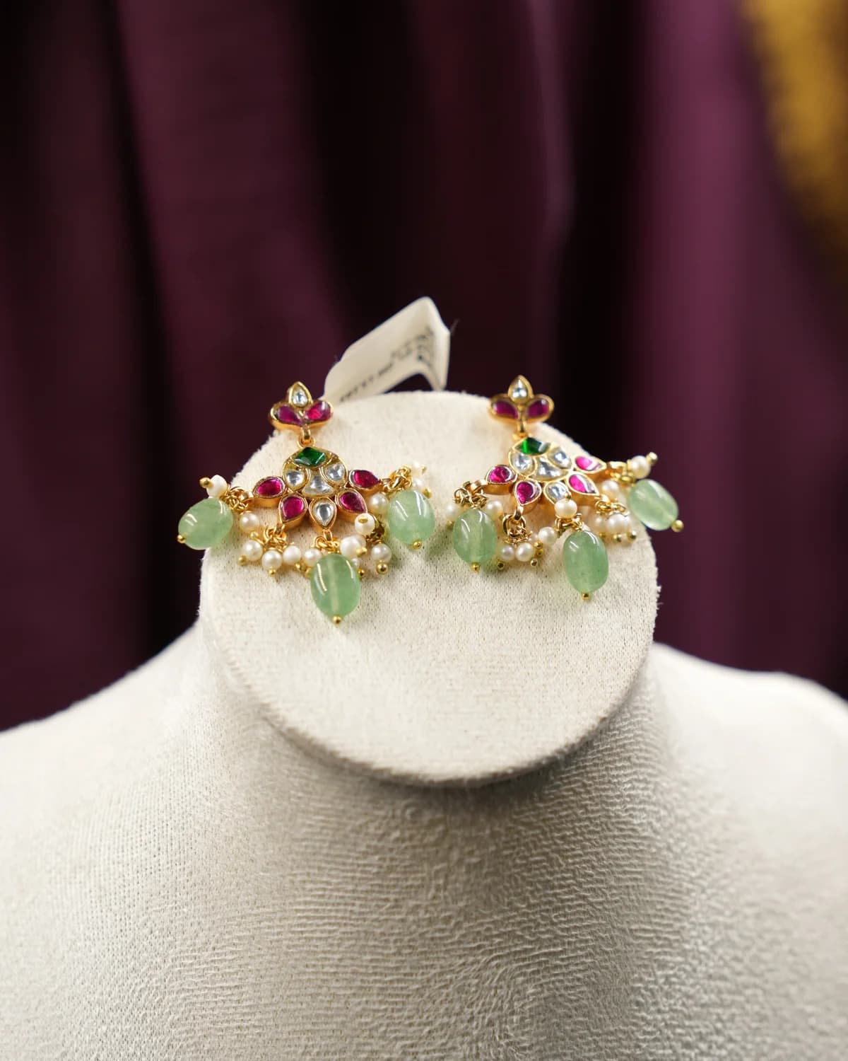 Floral Kundan Drops