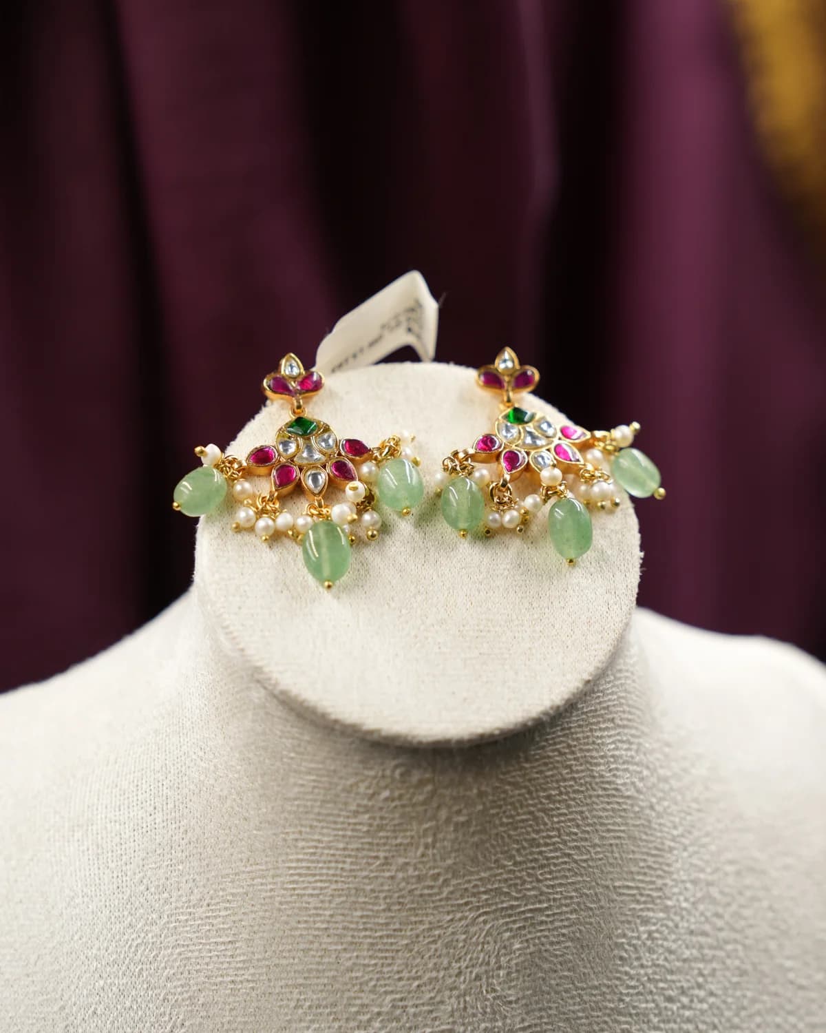 Floral Kundan Drops