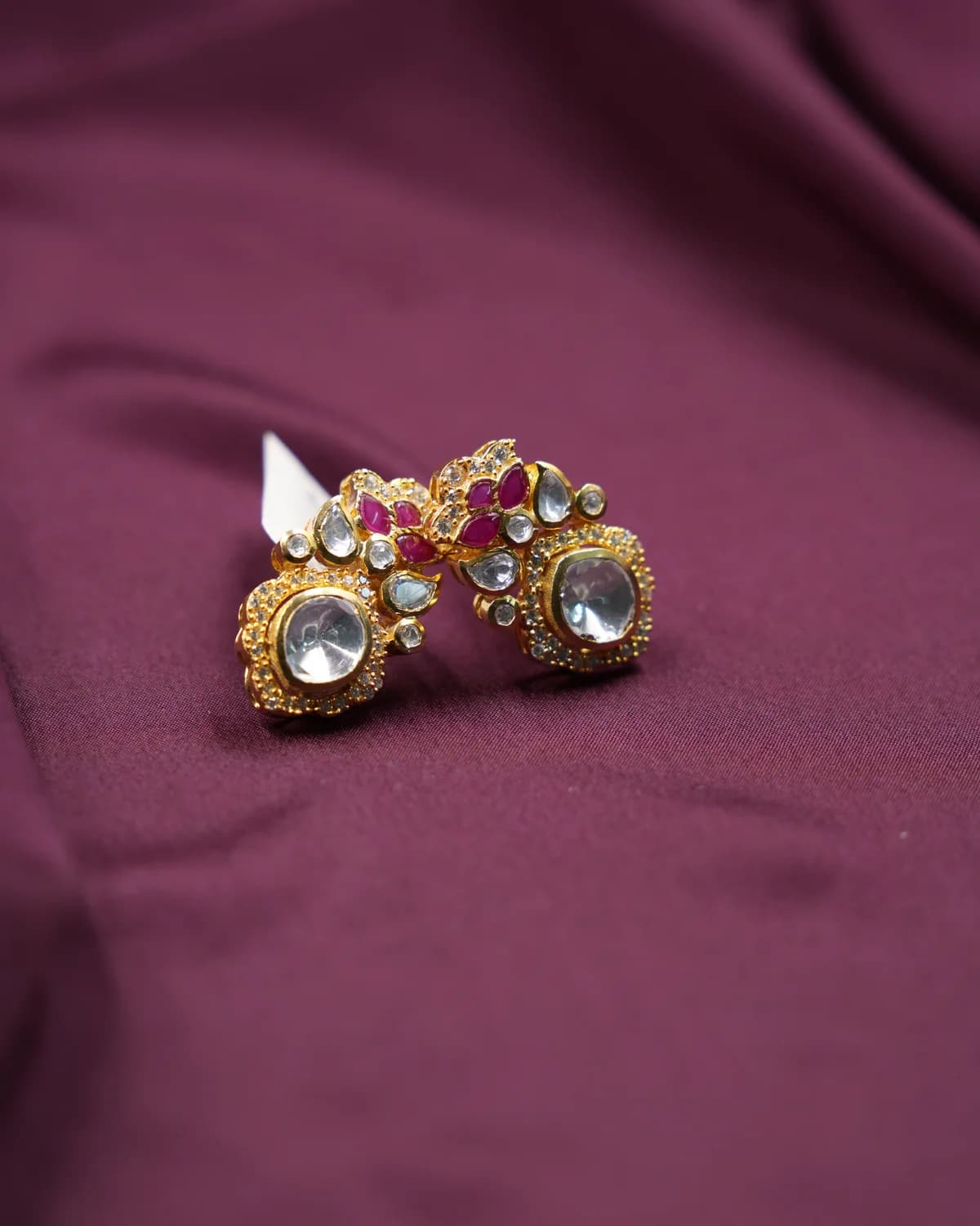 Moissanite Crown Stud