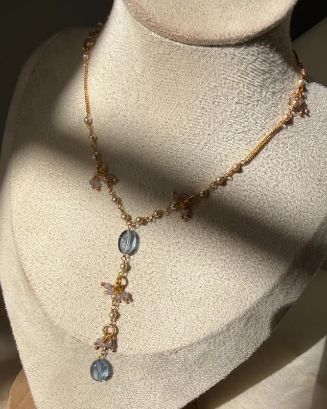 Blue Beads Mala
