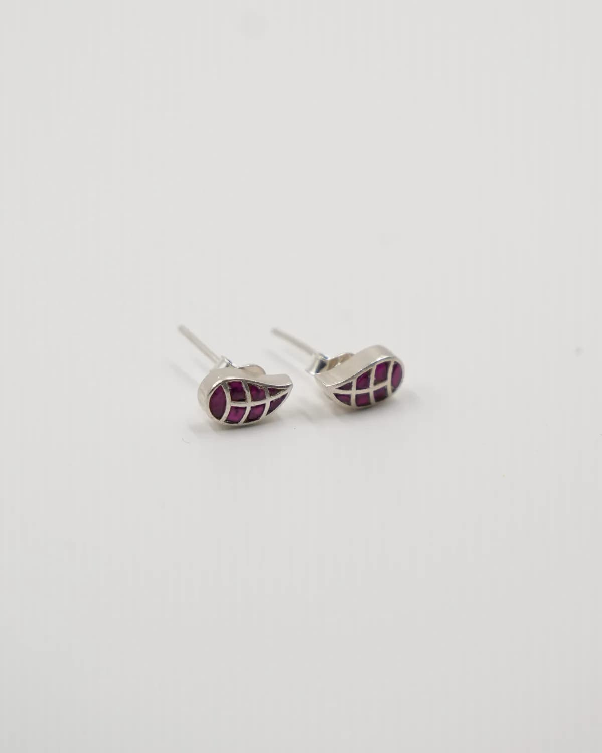 Ruby Leaf Studs